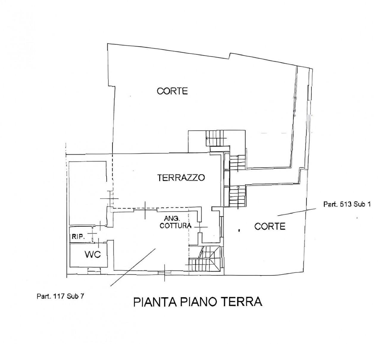 planimetria TRILOCALE CON GARAGE, TERRAZZA E GIARDINO ALL'ASTA IN VIA SAN FILIPPO, ATRI (TE) - 1