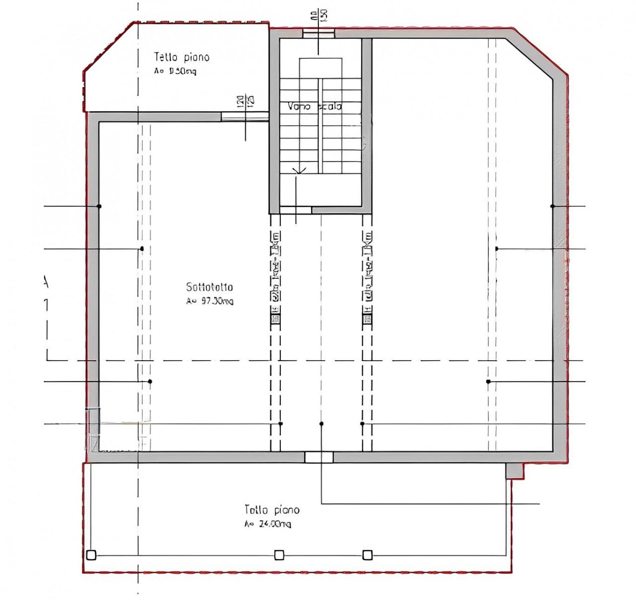 planimetria TRILOCALE CON SOFFITTA ALL'ASTA IN VIA TRAFILERIE, VILLA CARCINA (BS) - 1