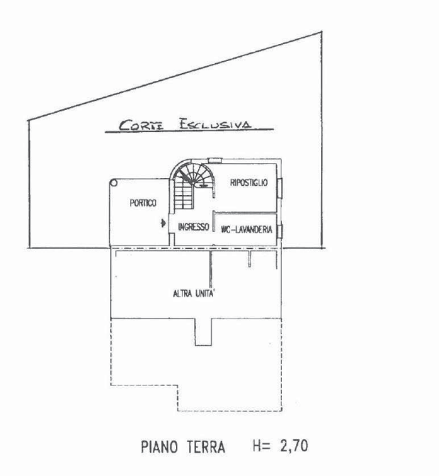 planimetria PORZIONE DI BIFAMILIARE ALL'ASTA IN VIA CADORE, PAESE (TV) - 1