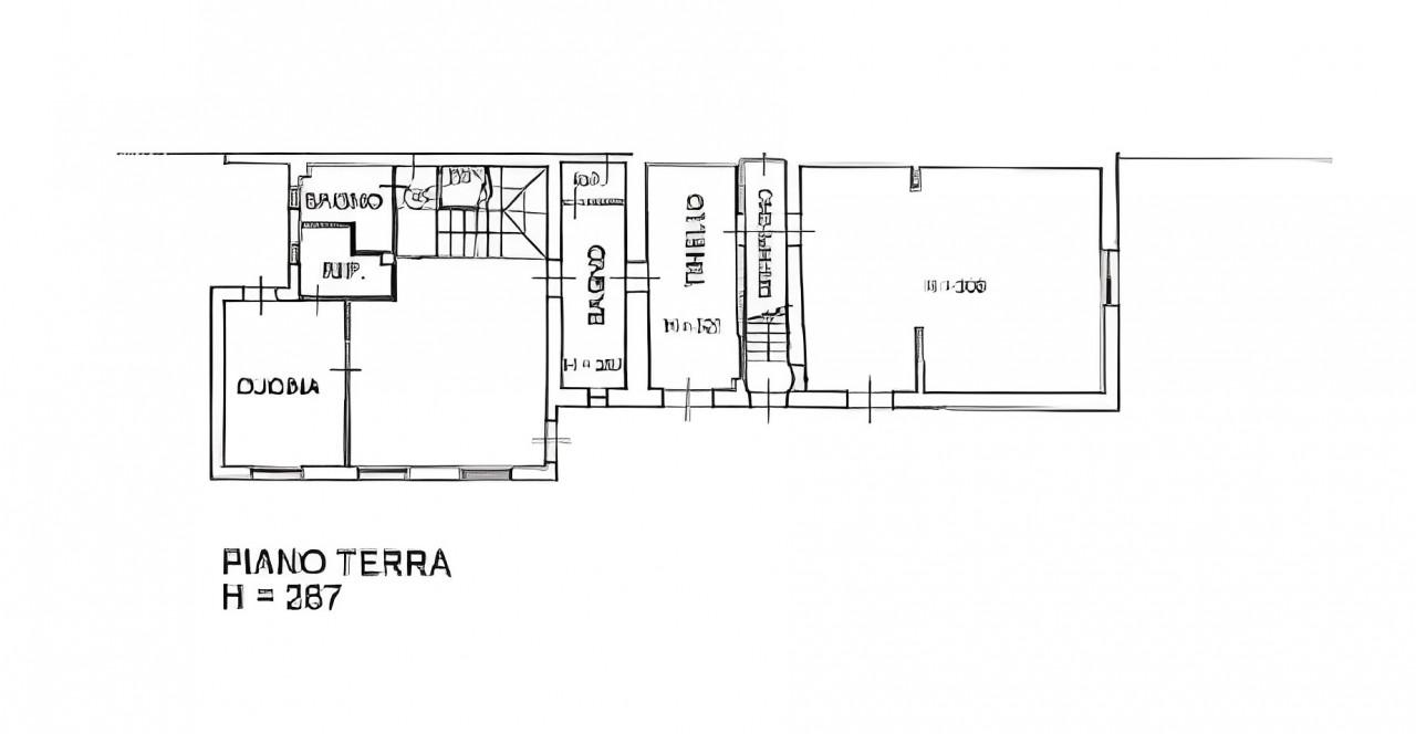 planimetria CASA SINGOLA ALL'ASTA IN VIA SANTA MARIA, CASCINA (PI) - 1