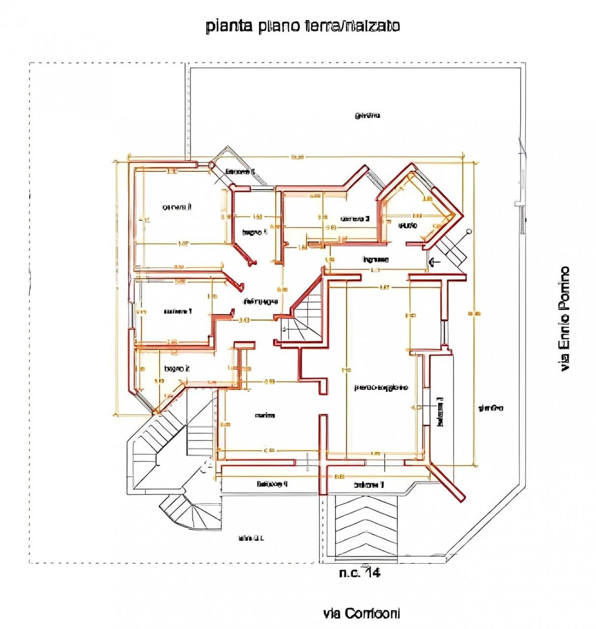 planimetria QUADRILOCALE CON CANTINA ALL'ASTA IN VIA ENNIO PORRINO, SENORBI' (CA) - 1