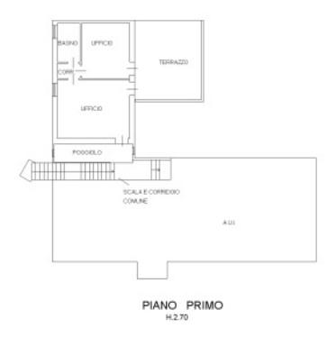 planimetria APPARTAMENTO ADIBITO A DESTINAZIONE DIREZIONALE ALL'ASTA SITO A SAN VITO DI LEGUZZANO - 1