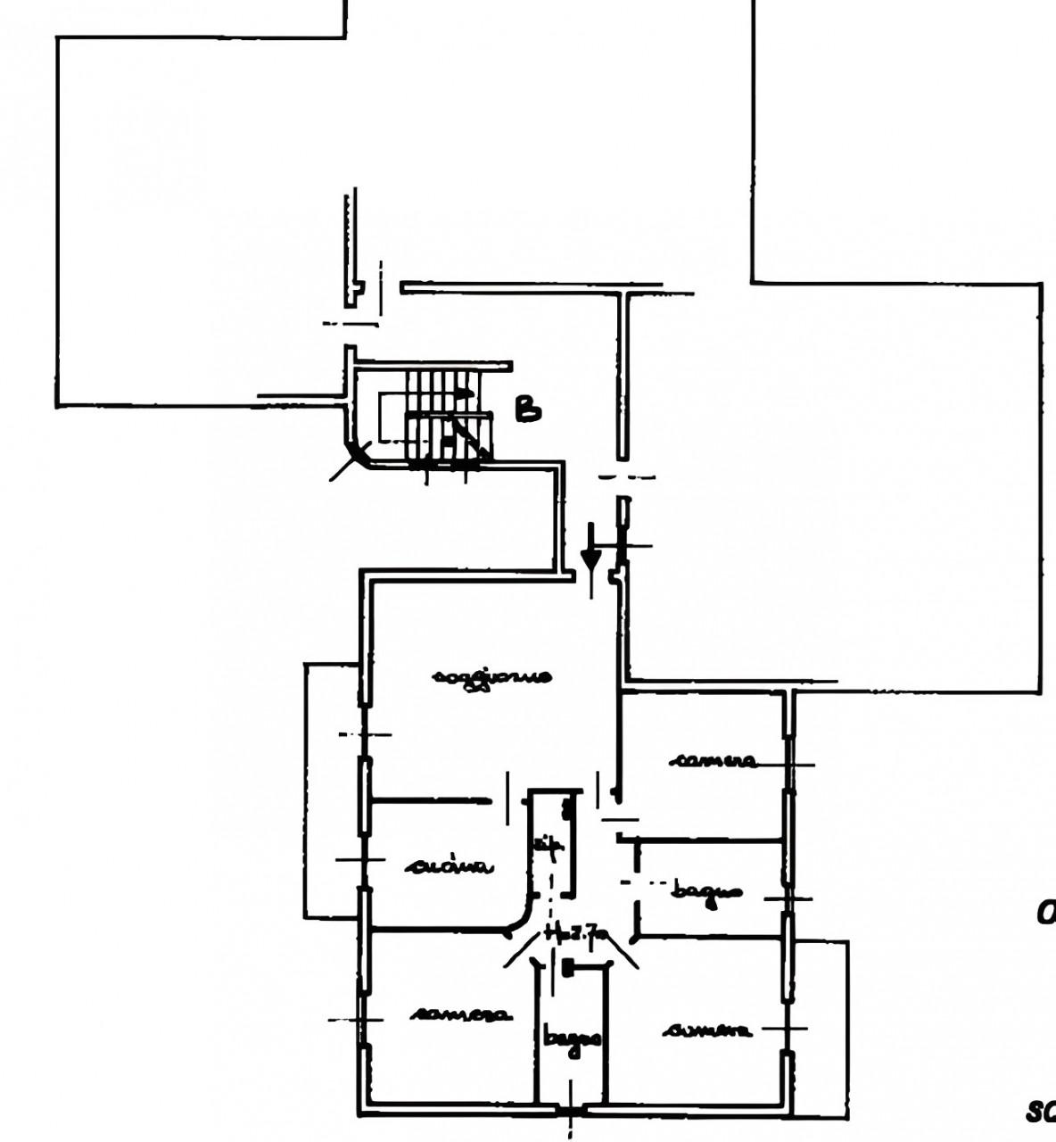 planimetria QUADRILOCALE ALL'ASTA CON BOX IN VIA LUDRINI, VILLA D'ADDA (BG) - 1