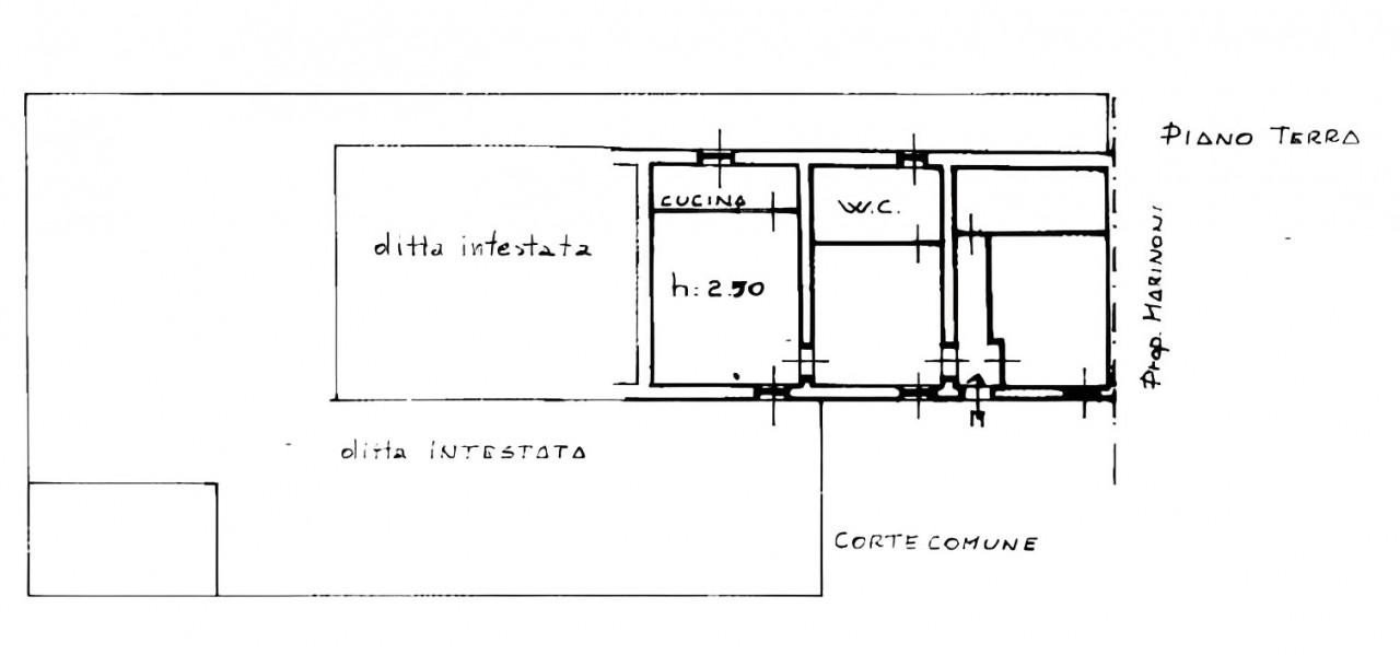 planimetria TRILOCALE ALL'ASTA IN PIAZZA UMBERTO I, GERENZAGO (PV) - 1
