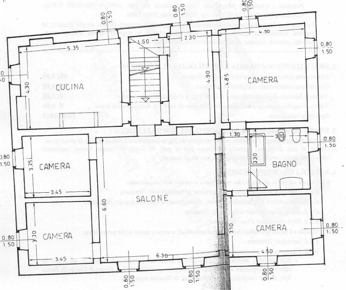 planimetria VILLA BIFAMILIARE ALL'ASTA IN VIA VOCABOLO PIEMONTE, MASSA MARTANA (PG) - 1