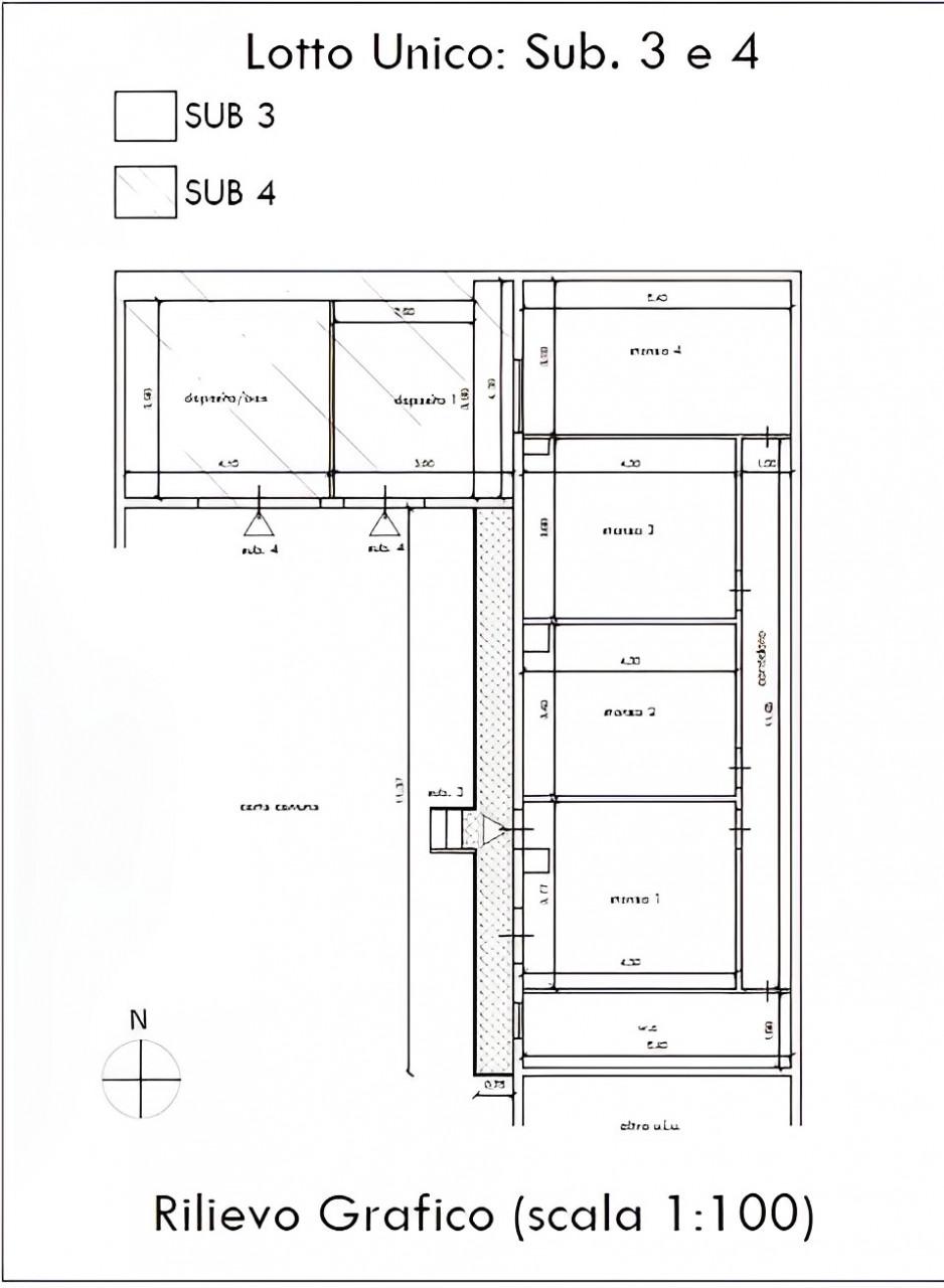 planimetria AMPIO APPARTAMENTO ALL'ASTA CON BOX IN VIA FRANZESE, GRUMO NEVANO (NA) - 1