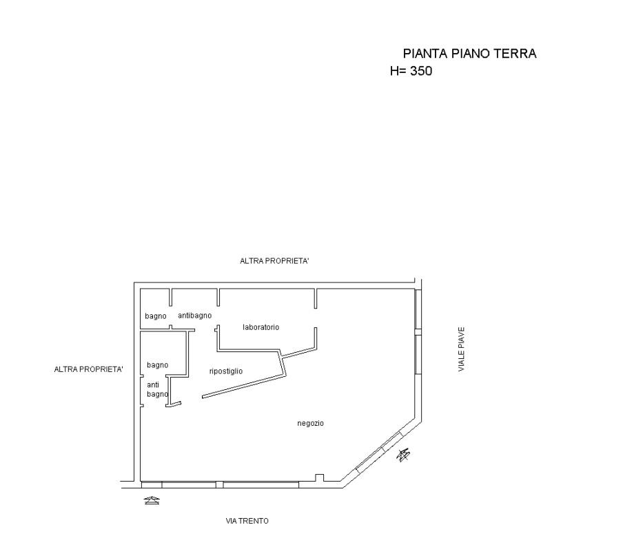 planimetria NEGOZIO ALL'ASTA IN VIA TRENTO, LIMBIATE (MB) - 1