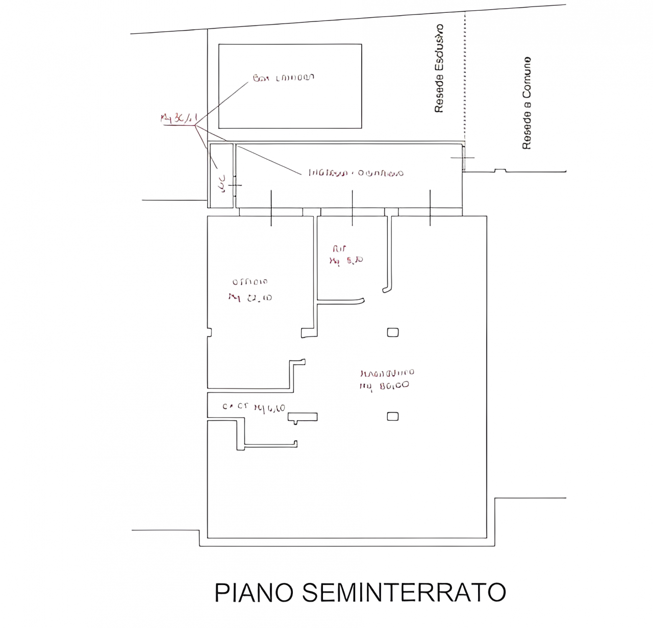 planimetria MAGAZZINO ALL'ASTA IN VIA A. GRAMSCI, MONTESPERTOLI (FI) - 1